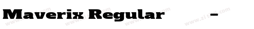 Maverix Regular字体转换器字体转换